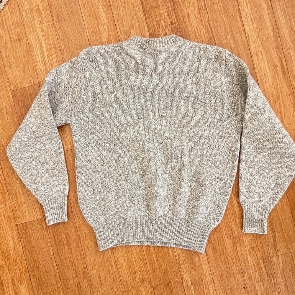 Vtg 80's LL Bean Ragg Sweater Sz L Womens NWT Deadstock Made in USA Beige Marled - Picture 4 of 16